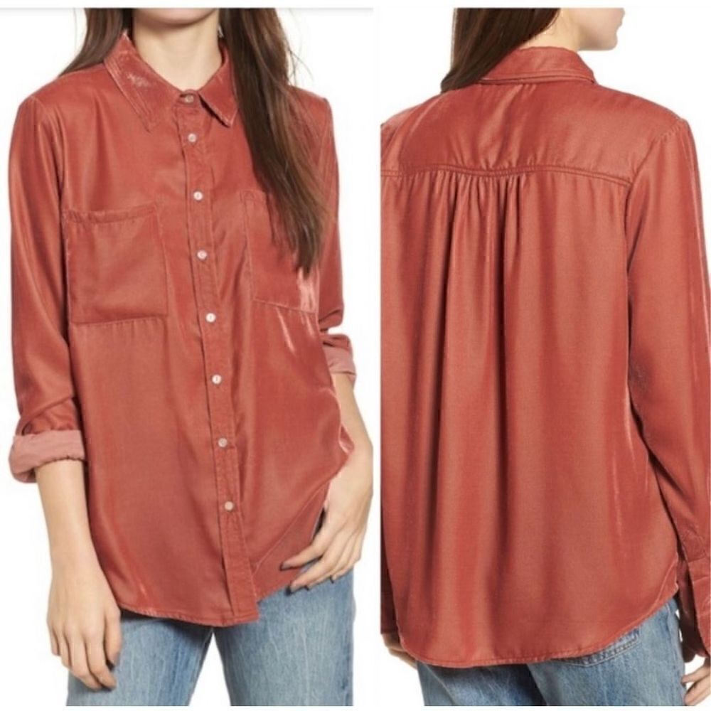 Thread & Supply Velvet Button Down Shirt